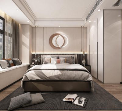 现代卧室3D模型下载